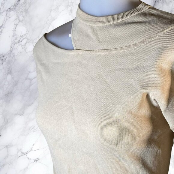 Michael Costello xREVOLVE Asym Cut Out Dolman Sweater - Nude - Picture 11 of 12